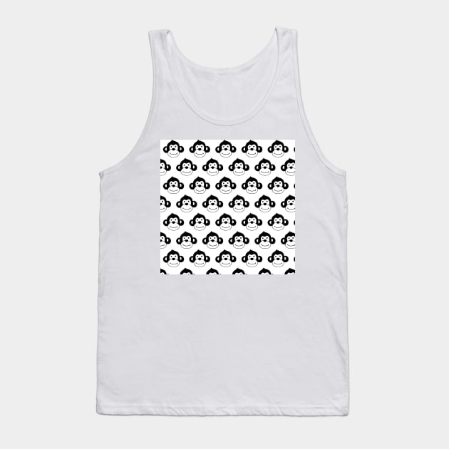 Cute monkies in black and white Tank Top by bigmoments